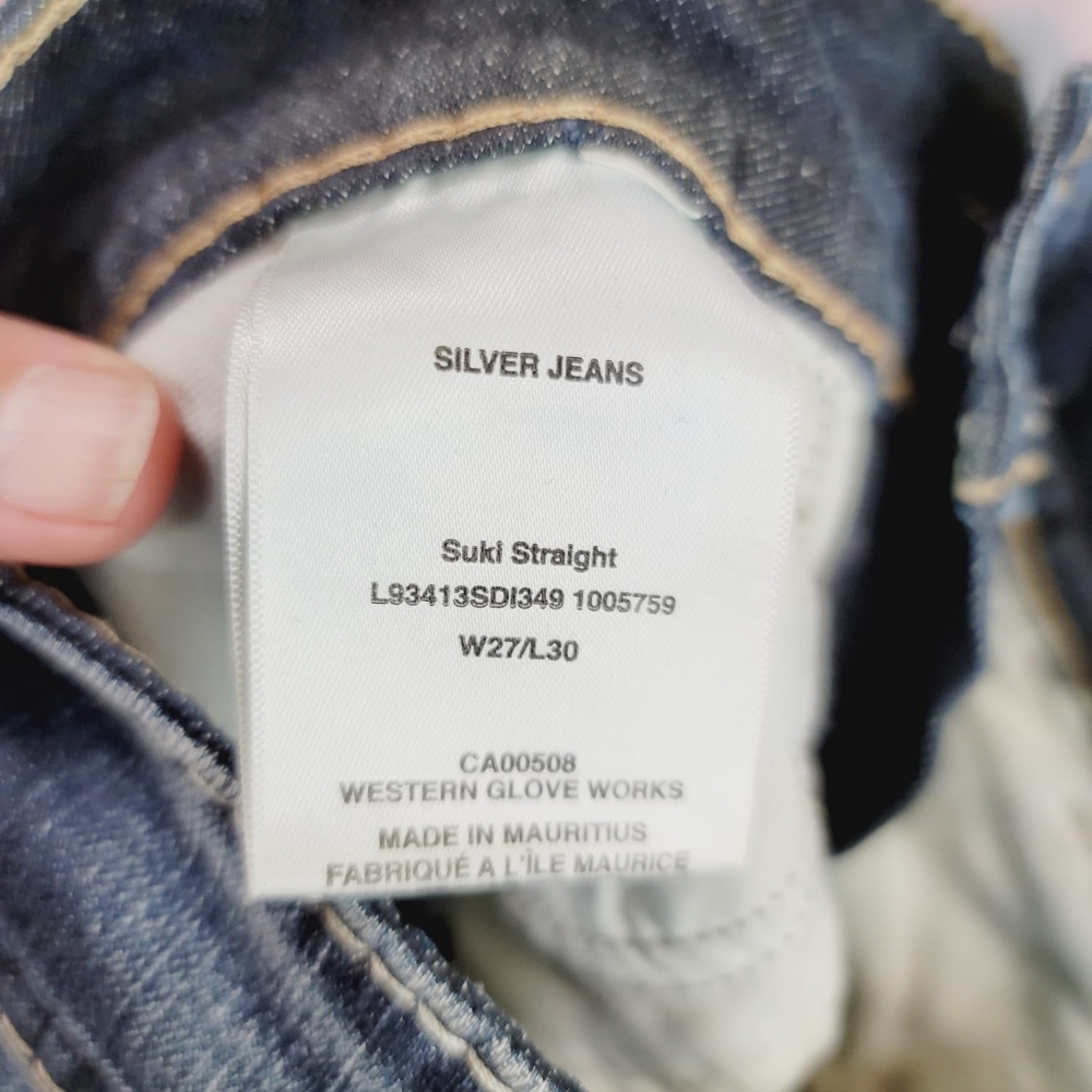 Silver Suki Straight Leg Jeans, Size 27x30 - Picture 5 of 5